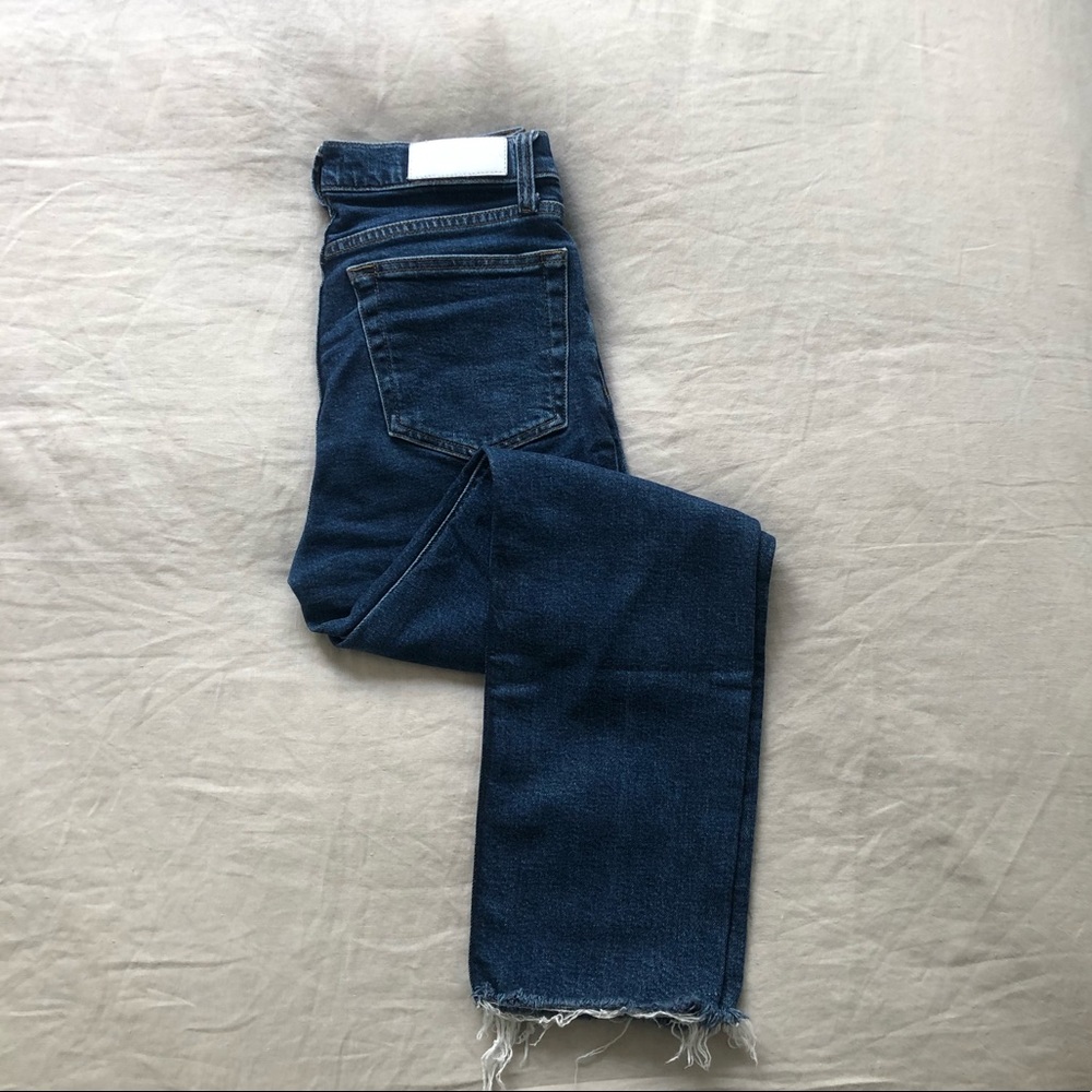 Re/Done Originals High-rise Ankle Fray